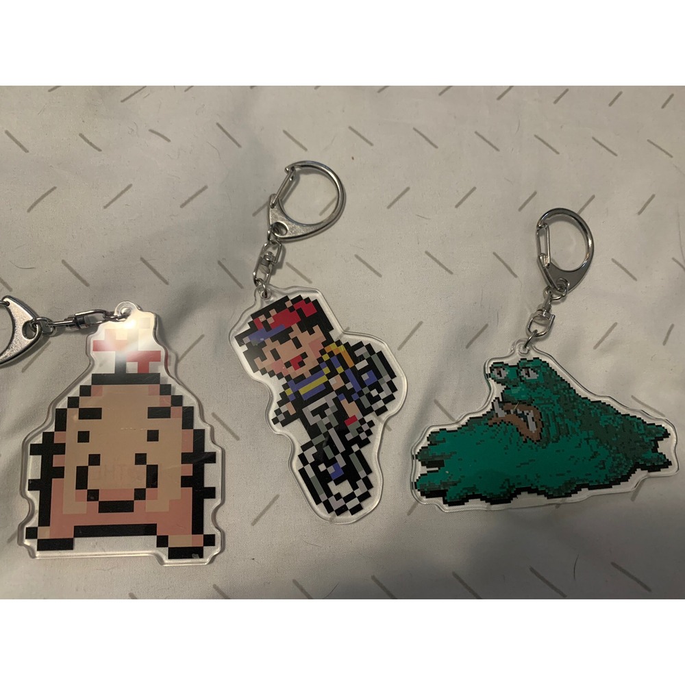 Nintendo Mother 2 Pixel Keychains Ness Saturn Belch